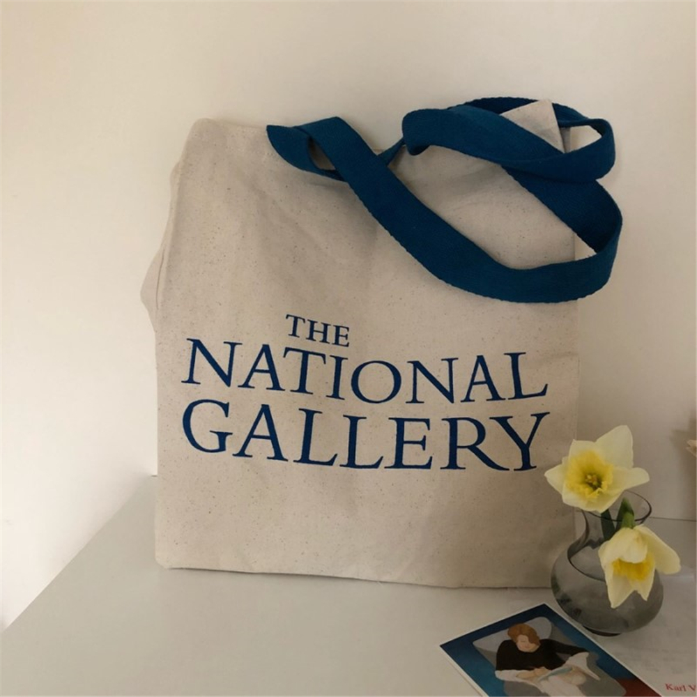 英国伦敦城景画National Gallery美术馆周边学生帆布包袋双面印大