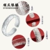 Shun Khánh Silver House 999 vòng tay bạc nguyên chất nữ mẫu vòng tay bạc sterling mở hoa mẫu đơn hoa nổi trung thu - Vòng đeo tay Cuff