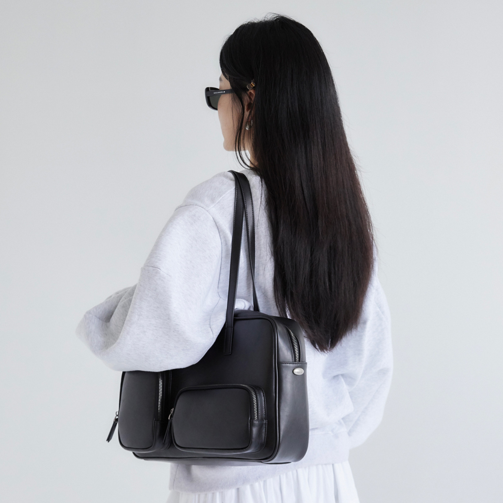 DirtySix /原创 皮耶吐司包 2色 大容量多口袋 牛皮学院方包,淘宝优惠券,粉丝福利购,淘宝优惠卷