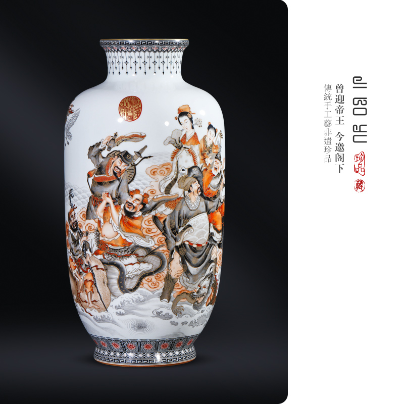 有田焼特大花瓶松竹梅壺峰山作陶器骨董品年代物重16.8kg-