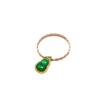 Ice full of green natural grade A jade gourd ring