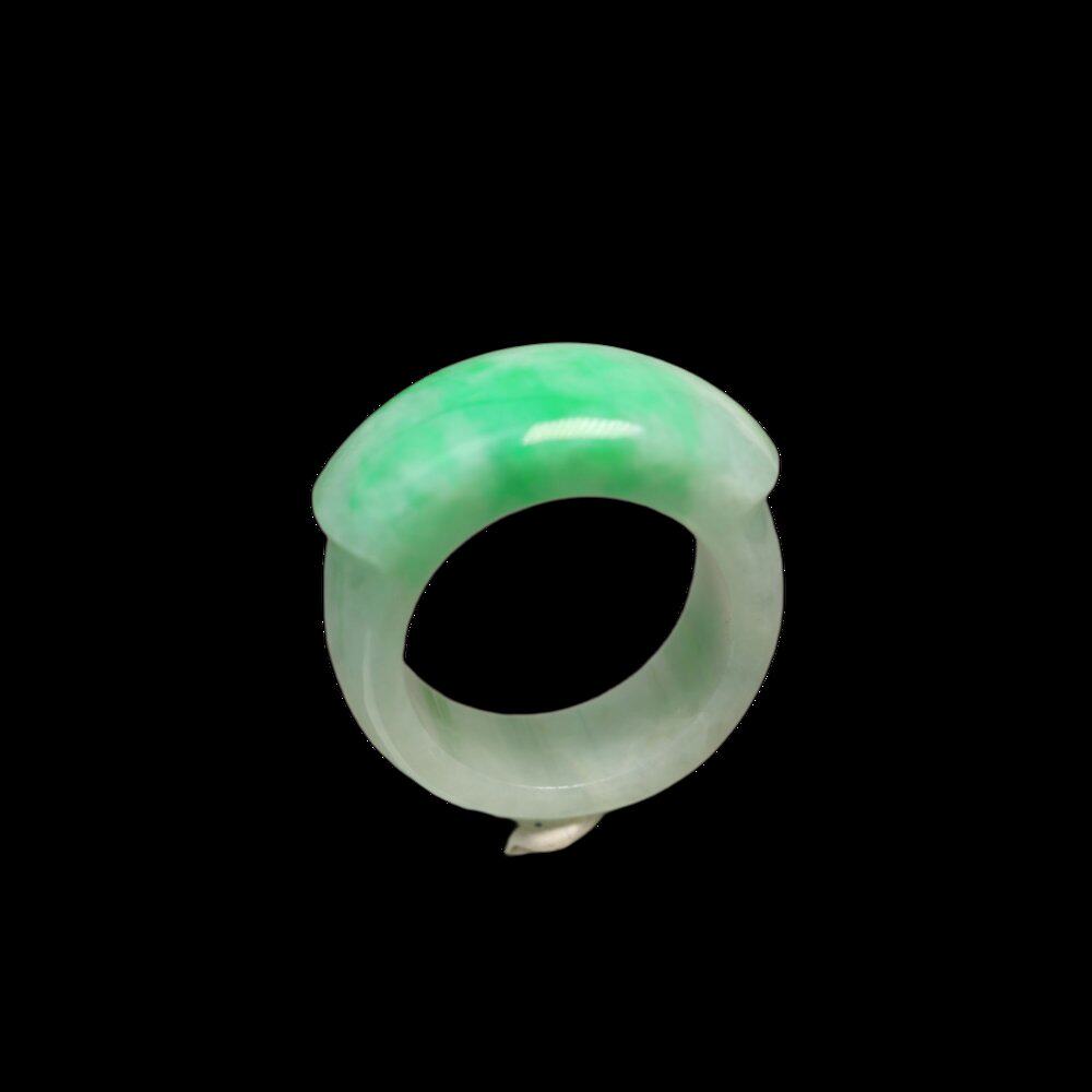 Myanmar natural grade A jadeite saddle ring