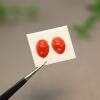 Natural organic ruby ​​character head ring face
