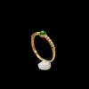 #I37418K gold inlaid with ice and full of green natural goods