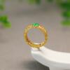 Ice full of green natural A-grade gourd ring