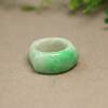 Natural grade A jadeite men's saddle ring