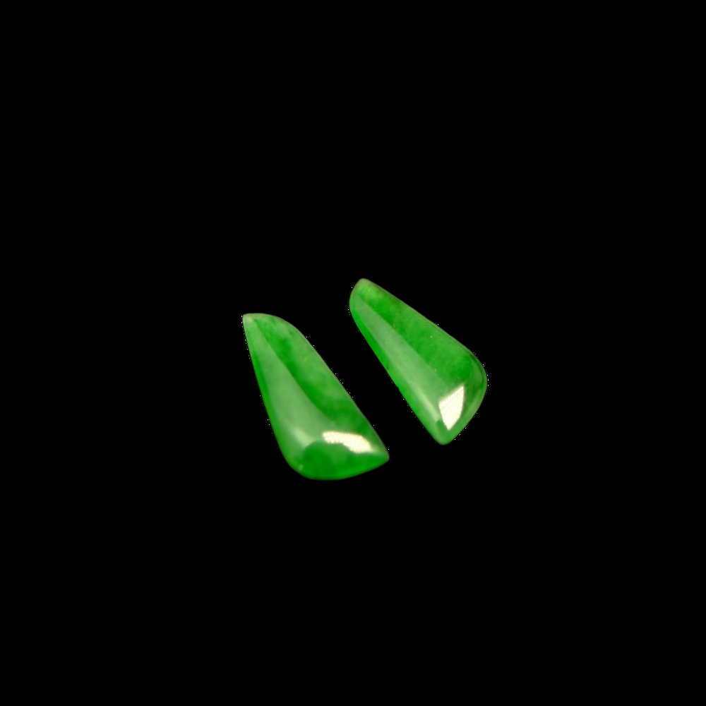 Ice full of green natural grade A jadeite ring surface
