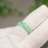 Waxy Piaoyang Green Burmese Natural Grade A Jade Ring