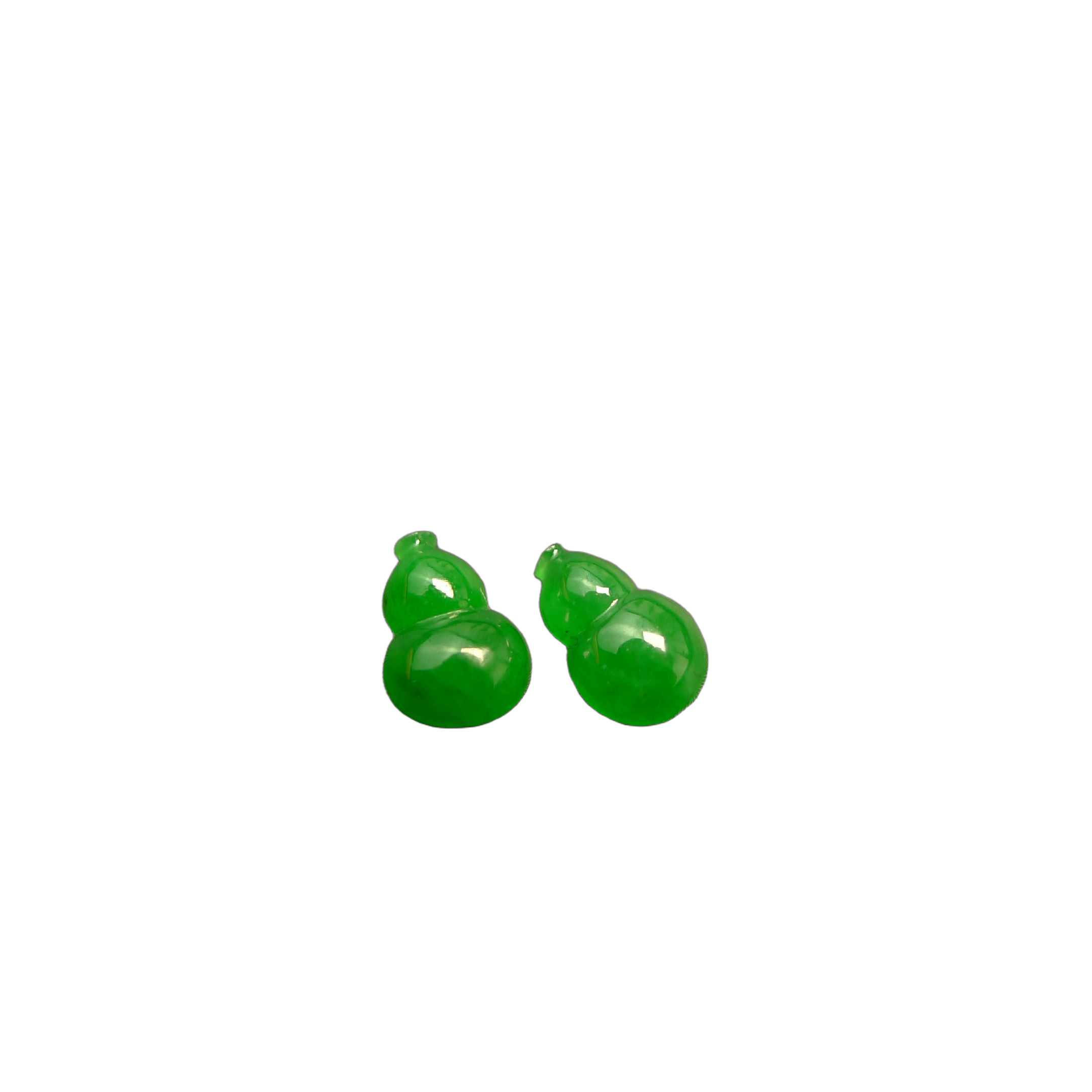 Ice full of green natural grade A jade gourd ring face