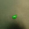 Ice full of green natural grade A jade drop-shaped ring surface