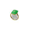 Myanmar natural A-grade jadeite Fubei square sugar ring