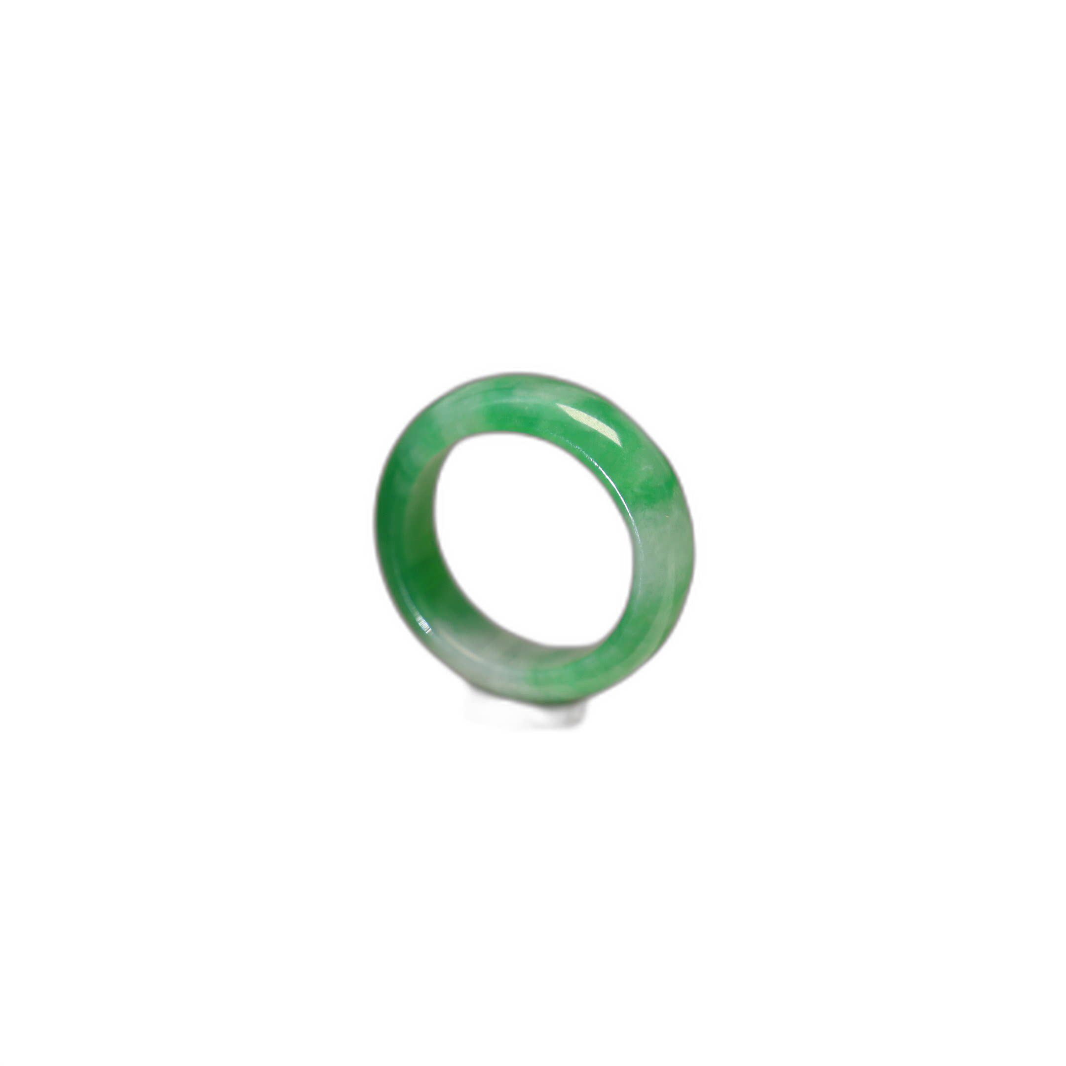 Ice green Myanmar natural grade A jadeite ring