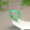 Ice waxy sun green Burmese natural grade A jadeite ring