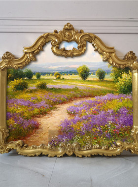 欧美法式异形横壁炉油画风景画