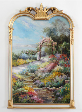 玄关画风景手工紫色壁炉走廊