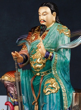 2026新款汉白玉玄天上帝真武大帝神像家用供奉玄天大帝真身摆件