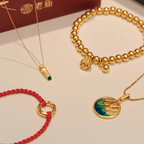 老庙黄金手链足金古韵古法莲蓬串珠两世欢圆珠婚嫁 - 图3