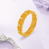 Old temple gold pure gold diamond lace crown ancient lace ring fugitive princess retro official flagship authentic