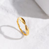 Laomiao gold pure gold 999 love ring 5G simple twist ring fashionable couple ring gift