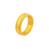 Laomiao gold pure gold filigree coin ring 5D three-dimensional hollow exquisite exquisite peace and grandeur every year rich with wealth