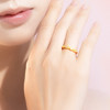 Laomiao gold pure gold 999 diamond group inlaid ancient method ring light luxury retro gold diamond trendy and profitable genuine product