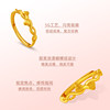Chinese Valentine's Day gift from the old temple pure gold 999 love bow ring 5G retro fugitive princess giving to daughter