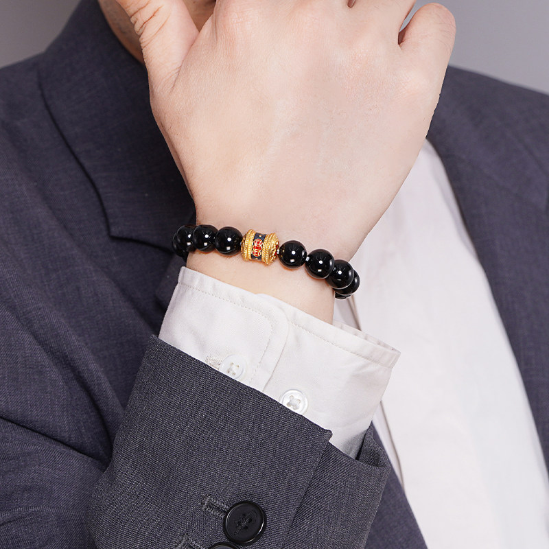 老庙黄金国潮珐琅钱币桶珠玛瑙手串足金串珠转运珠男官方正品礼物,淘宝优惠券,粉丝福利购,淘宝优惠卷