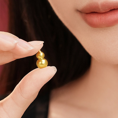 老庙黄金足金葫芦摆件古法精致光面葫芦福运满满饱满圆润吉祥 - 图1