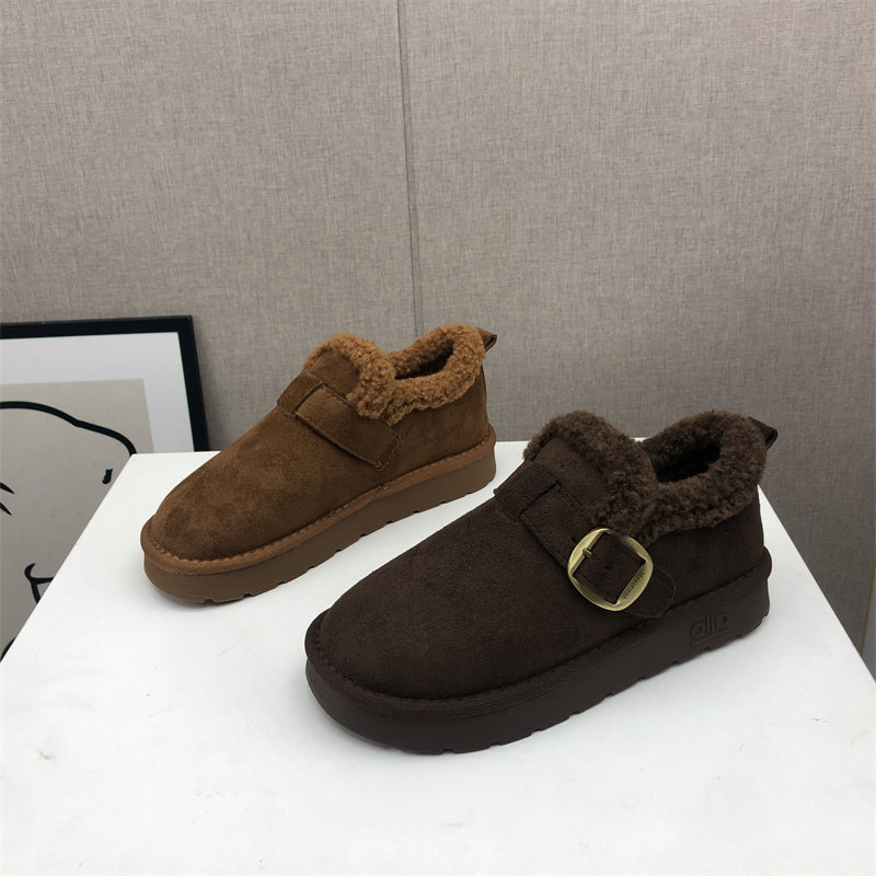 品牌撤柜女鞋2025新款冬季时尚加厚保暖勃肯鞋圆头平底软底单鞋女,淘宝优惠券,粉丝福利购,淘宝优惠卷