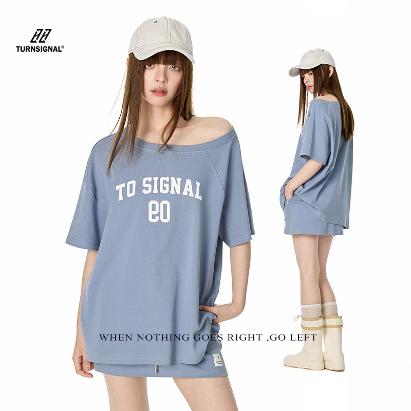 TurnSignal潮牌短袖短裙套装女夏季2026新款时尚休闲运动两件套夏,淘宝优惠券,粉丝福利购,淘宝优惠卷