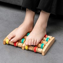 Upper Pint Wooden Six Rows Large Roller Type Plantar Acupoint Massage Machine Hand Massage For Home Reflexology