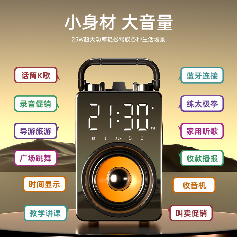 迈从H5 蓝牙音响k歌带话筒大音量高音质小音箱广场舞户外店铺收款