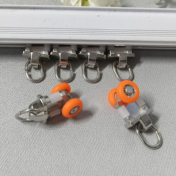 ຄຸນະພາບສູງ curtain thickened track pulley ຂະຫນາດໃຫຍ່ square track bead wheel guide rail roller curtain rail accessories accessories hook wheel