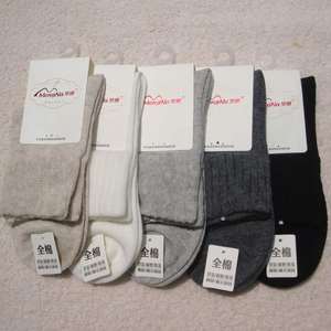 全棉女袜松口泡泡袜梦娜2018秋季新款纯棉可爱学生袜满六双包邮