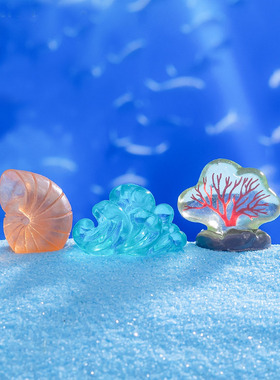 孩子礼物微景观海底世界鱼珊瑚潜艇DIY鱼缸造景装饰配件迷你摆件