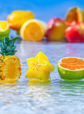 微景观蛋糕食品半切苹果西瓜水果食玩diy装饰品挂配件桌面小摆件