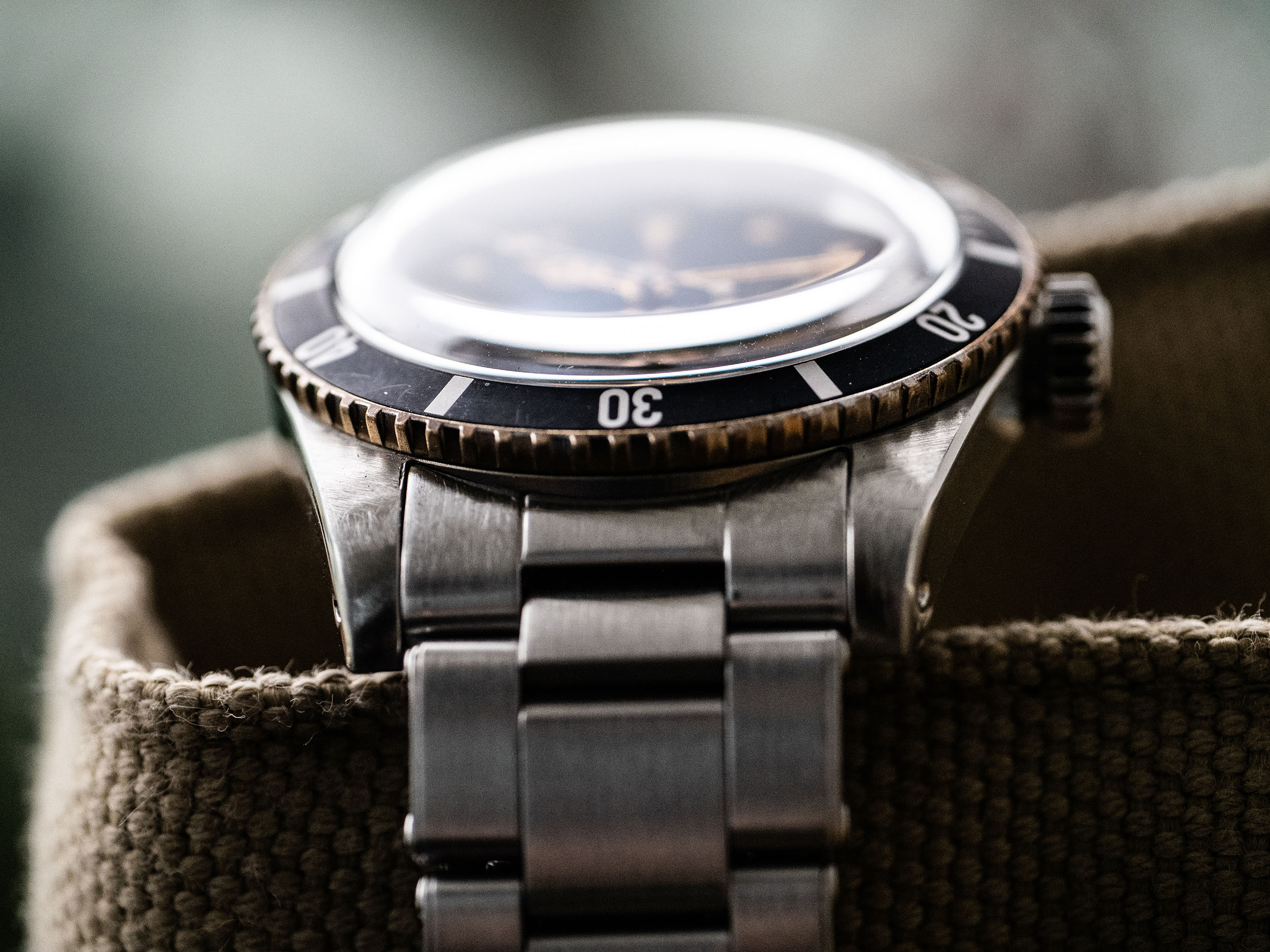 WMT Watch Sea Diver Brass Bezel 复古做旧氧化黄铜边圈机械手表 - 图2