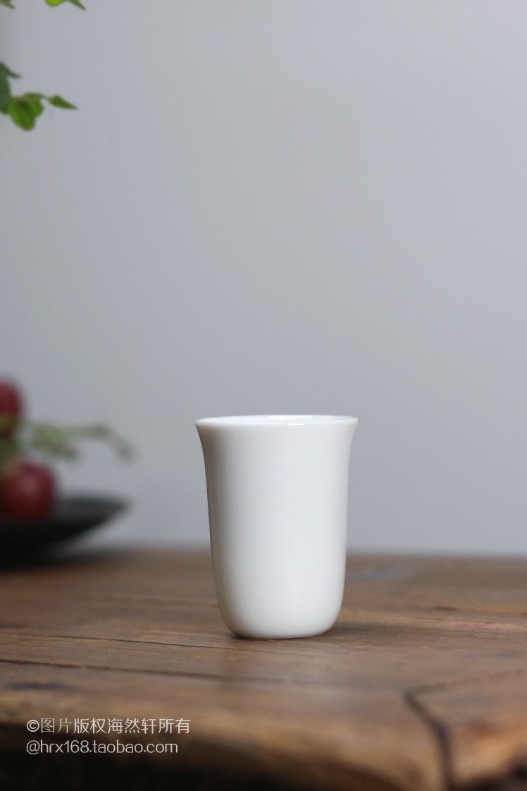 90年代潮州老彩瓷厂库存陶瓷纯白品茗杯小功夫杯闻香杯小酒杯_虎窝淘