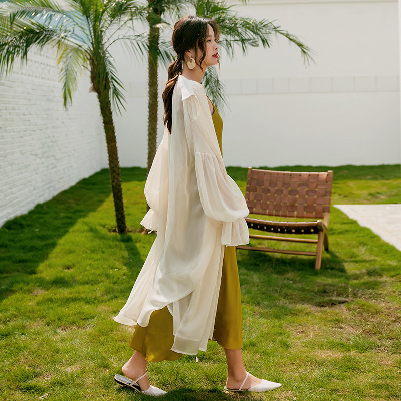 很仙的洋气夏薄款灯笼袖雪纺防晒衣 稀元素XIMIE STUDIO SHOP蕾丝衫/雪纺衫