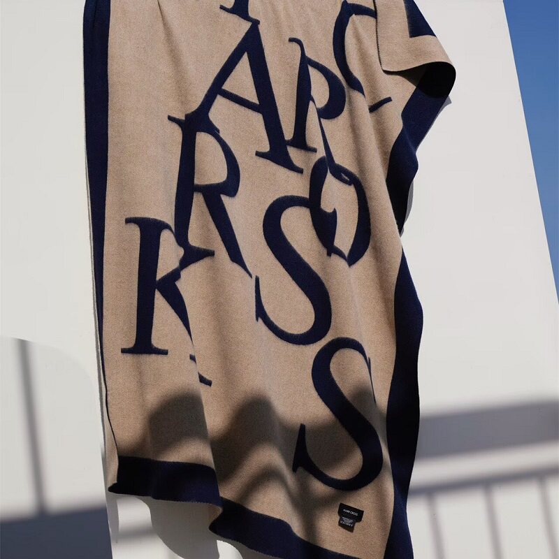 MARKCROSS【静谧米兰】顶奢阿拉善山羊绒毯双面色织提花羊毛毯子