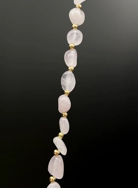 清凉个性粉水晶60cm长链碧玺吊坠项链毛衣链天然巴洛克珍珠微瑕