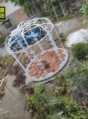 新款铁艺鸟笼大型号摆设户外凉亭餐厅巨型卡座超大婚庆装饰鸟笼