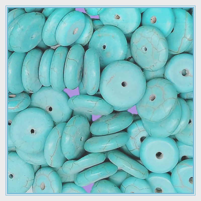绿松石隔片蓝松石垫片手链佛珠金刚星月菩提配件饰品diy手工散珠 - 图1