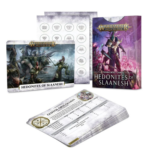 恒辉模型 GW战锤 83-71 战锤AOS 卷轴卡Slaanesh Warscroll Cards - 图0