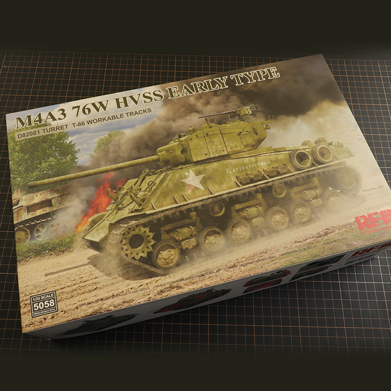 恒辉 麦田 RM5058 1/35 M4A3谢尔曼76W HVSS早期型附活动履带模型 - 图0