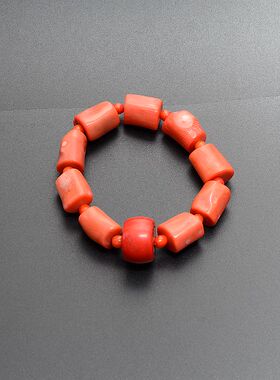 时尚高贵气质红珊石弹力手链