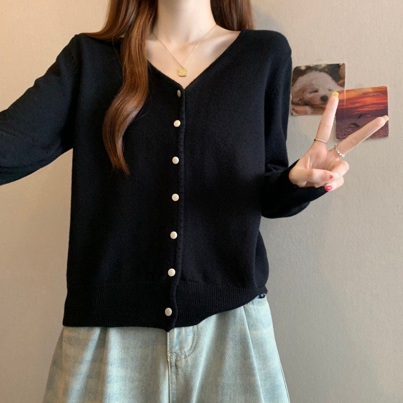 大码女装2025秋季新款胖MM时尚百搭V领简约正肩长袖上衣开衫毛衣,淘宝优惠券,粉丝福利购,淘宝优惠卷