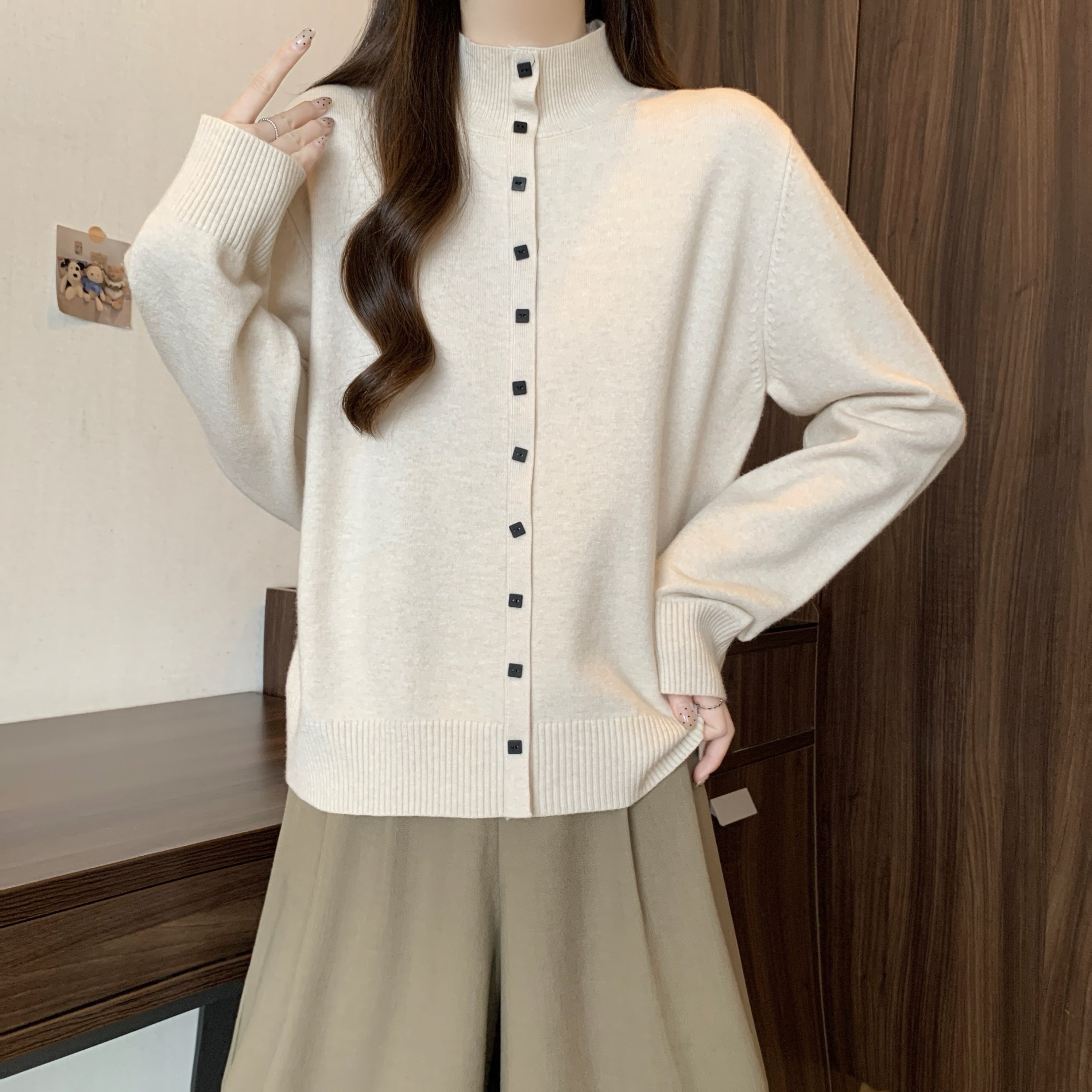 大码女装2025秋冬新款时尚百搭长袖打底衫胖MM加厚毛衣宽松上衣潮,淘宝优惠券,粉丝福利购,淘宝优惠卷