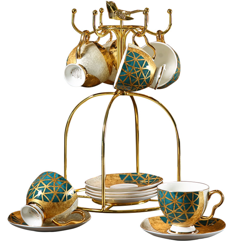 美道欧式精致骨瓷咖啡杯套装英式陶瓷下午茶杯子高档轻奢花茶杯