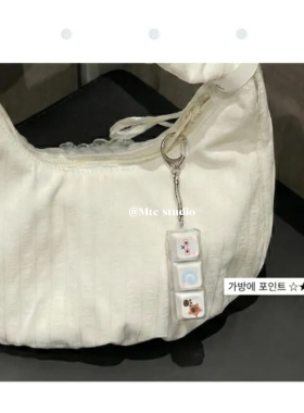 韩ins可爱键盘车钥匙扣解压挂件